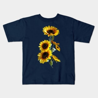 Sunflowers Looking Up Kids T-Shirt